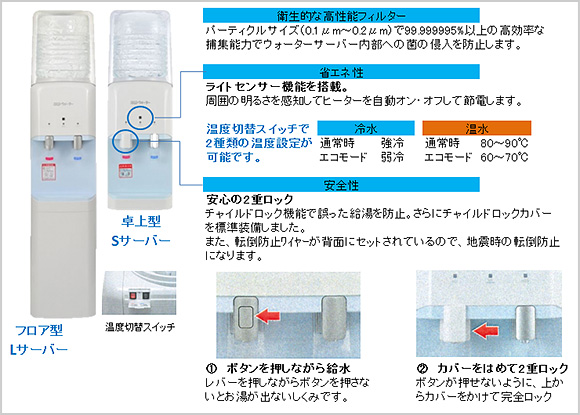 機能性がさらにアップした、天然水サーバー